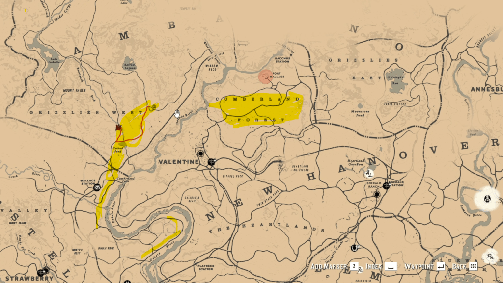 Elk location RDR2